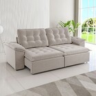 Sófa 4 Lugares Mozart Retrátil E Reclinável Marfim - Viero Mó