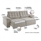 Sófa 4 Lugares Mozart Retrátil E Reclinável Marfim - Viero Mó