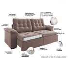 Sófa 4 Lugares Mozart Retrátil E Reclinável Rosa - Viero Móve