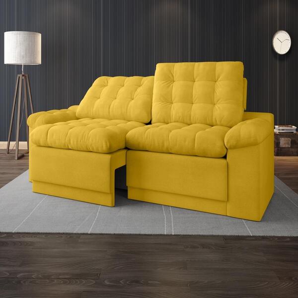 Sofá 4 Lugares Net Confort Assento Retrátil E Reclinável Caná