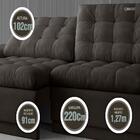 Sofá 4 Lugares Net Confort Assento Retrátil E Reclinável Choc