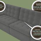 Sofá 4 Lugares Net Confort Assento Retrátil E Reclinável Cinz