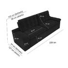 Sofá 4 Lugares Net Confort Assento Retrátil E Reclinável Pret