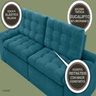 Sofá 4 Lugares Net Confort Assento Retrátil E Reclinável Turq