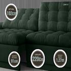 Sofá 4 Lugares Net Confort Assento Retrátil E Reclinável Verd