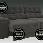 Sofá 4 Lugares Net Dominus Assento Retrátil E Reclinável Cinz