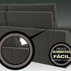 Sofá 4 Lugares Net Dominus Assento Retrátil E Reclinável Cinz