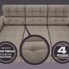 Sofá 4 Lugares Net Jobim Assento Retrátil E Reclinável Bege 2