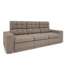 Sofá 4 Lugares Net Jobim Assento Retrátil E Reclinável Bege 2