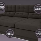 Sofá 4 Lugares Net Jobim Assento Retrátil E Reclinável Chocol