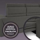 Sofá 4 Lugares Net Jobim Assento Retrátil E Reclinável Cinza