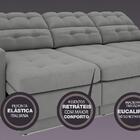 Sofá 4 Lugares Net Jobim Assento Retrátil E Reclinável Grafit