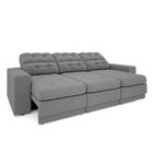 Sofá 4 Lugares Net Jobim Assento Retrátil E Reclinável Grafit