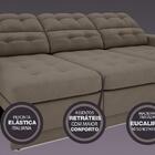 Sofá 4 Lugares Net Jobim Assento Retrátil E Reclinável Marrom