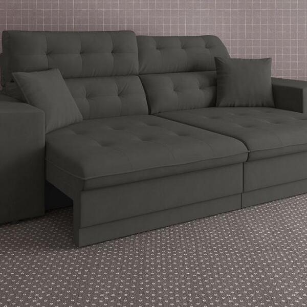 Sofá 4 Lugares Net Prestige Assento Retrátil E Reclinável Cin