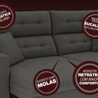 Sofá 4 Lugares Net Prestige Assento Retrátil E Reclinável Cin