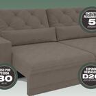 Sofá 4 Lugares Net Royale Assento Retrátil E Reclinável Bege