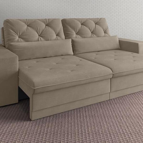 Sofá 4 Lugares Net Royale Assento Retrátil E Reclinável Capuc