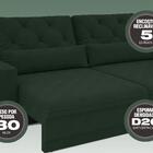 Sofá 4 Lugares Net Royale Assento Retrátil E Reclinável Verde