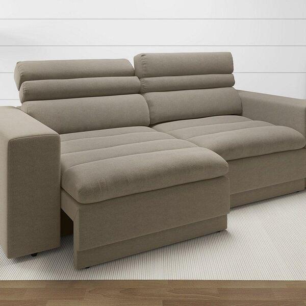 Sofá 4 Lugares Net Treviso Assento Retrátil E Reclinável Arei