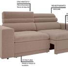 Sofá 4 Lugares Net Treviso Assento Retrátil E Reclinável Bege