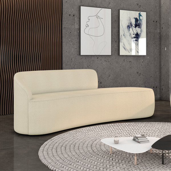 Sofá 4 Lugares Orgânico 220 Cm Morgan Bouclê D03 - D'rossi -