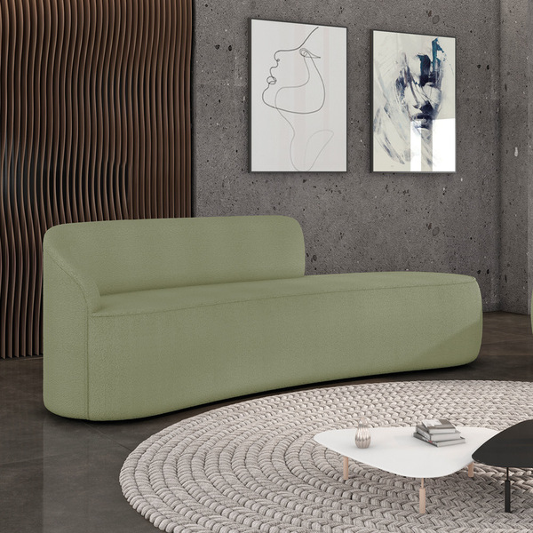 Sofá 4 Lugares Orgânico 220 Cm Morgan Bouclê Pistache