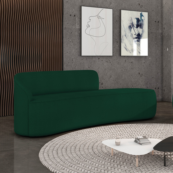 Sofá 4 Lugares Orgânico 220 Cm Morgan Bouclê Verde