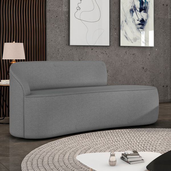 Sofá 4 Lugares Orgânico 220 Cm Morgan Linho Grafite