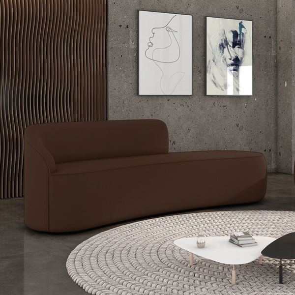 Sofá 4 Lugares Orgânico 220 Cm Morgan Suede D03 - D'rossi - M