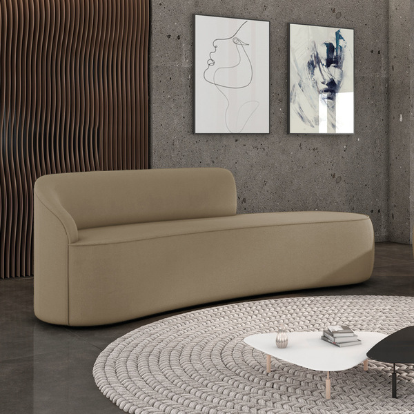 Sofá 4 Lugares Orgânico 220 Cm Morgan Suede D03 - D'rossi - M