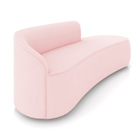 Sofá 4 Lugares Orgânico 220 Cm Morgan Suede Rosa Bebê