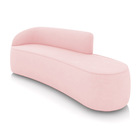 Sofá 4 Lugares Orgânico 220 Cm Morgan Suede Rosa Bebê