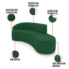 Sofá 4 Lugares Orgânico 220 Cm Morgan Veludo Verde