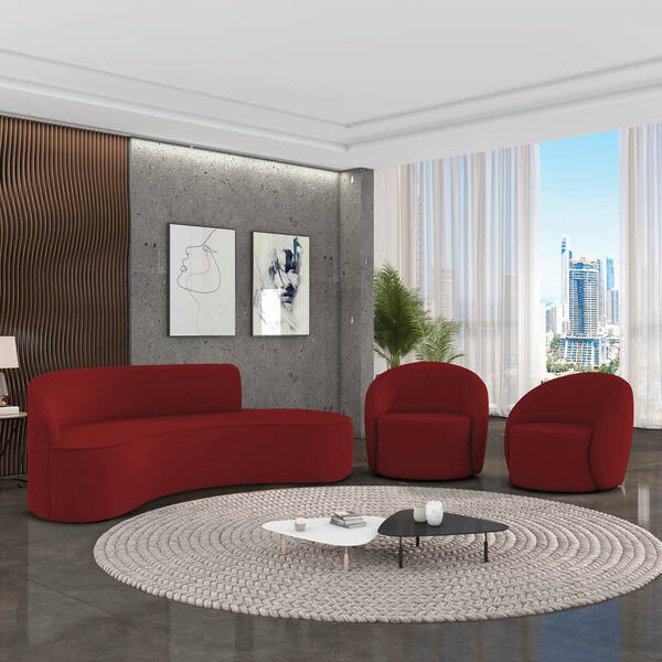 Sofá 4 Lugares Orgânico 220cm Morgan E 2 Poltronas Lua Veludo