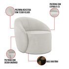 Sofá 4 Lugares Orgânico 220cm Morgan E 2 Poltronas Lua Veludo