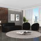 Sofá 4 Lugares Orgânico 220cm Morgan E 2 Poltronas Lua Veludo