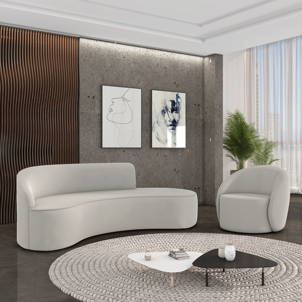 Sofá 4 Lugares Orgânico 220cm Morgan E Poltrona Lua Veludo D0