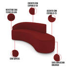 Sofá 4 Lugares Orgânico 220cm Morgan E Poltrona Lua Veludo Ma