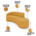 Sofá 4 Lugares Orgânico 220cm Morgan E Poltrona Lua Veludo Mo