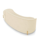 Sofá 4 Lugares Orgânico 220cm Morgan Pé Aço Dourado Suede D03