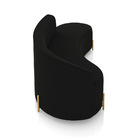 Sofá 4 Lugares Orgânico 220cm Morgan Pé Aço Dourado Suede D03