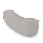 Sofá 4 Lugares Orgânico 220cm Morgan Pé Aço Dourado Suede D03