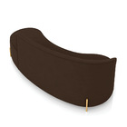 Sofá 4 Lugares Orgânico 220cm Morgan Pé Aço Dourado Suede D03