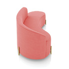 Sofá 4 Lugares Orgânico 220cm Morgan Pé Aço Dourado Suede D03