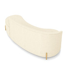 Sofá 4 Lugares Orgânico 220cm Morgan Pé Aço Lateral Dourado L