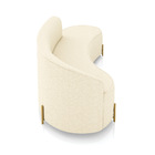 Sofá 4 Lugares Orgânico 220cm Morgan Pé Aço Lateral Dourado L