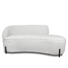 Sofá 4 Lugares Orgânico 220cm Morgan Pé Aço Preto Bouclê D03