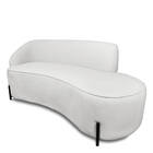 Sofá 4 Lugares Orgânico 220cm Morgan Pé Aço Preto Bouclê D03