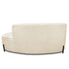 Sofá 4 Lugares Orgânico 220cm Morgan Pé Aço Preto Bouclê D03